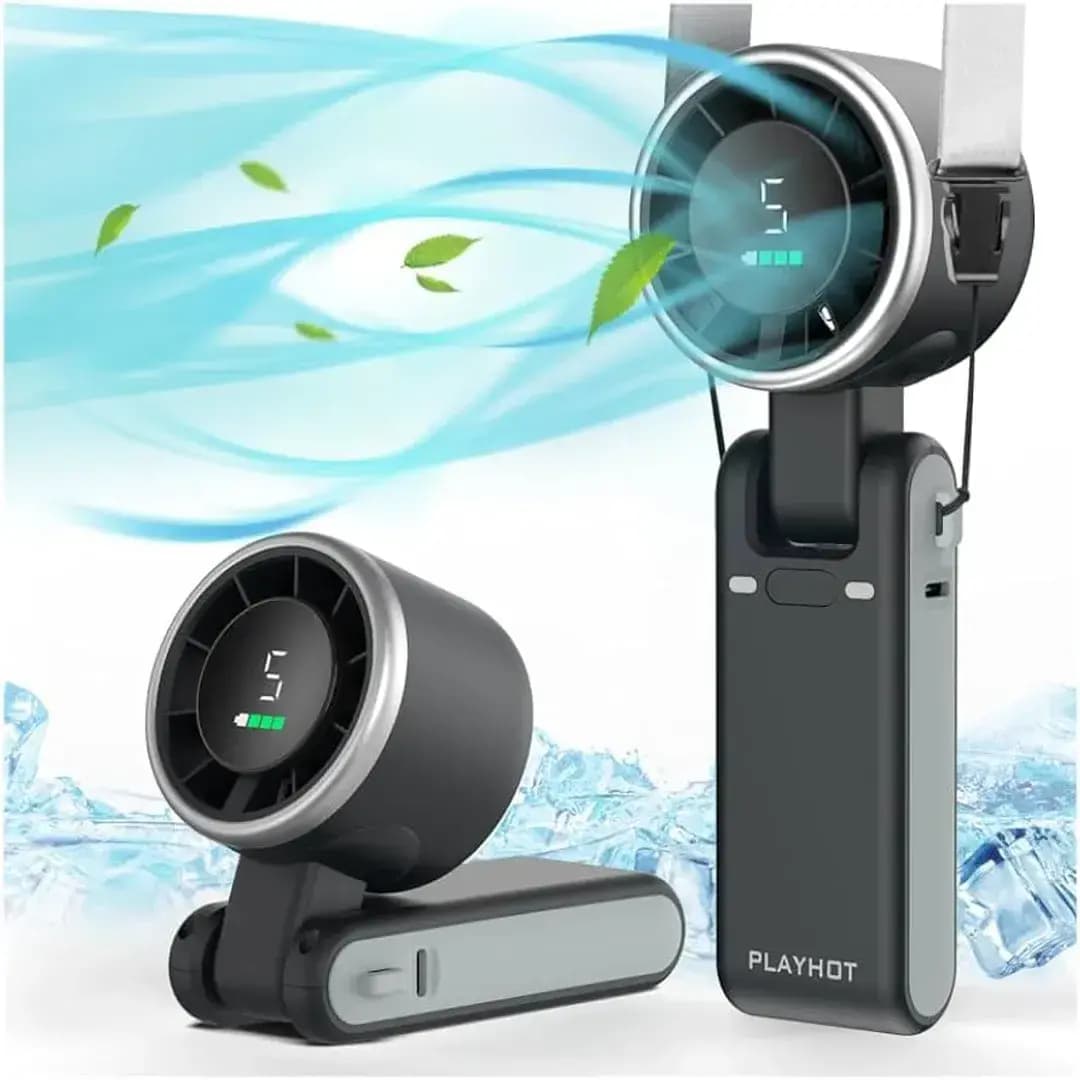 Portable Turbo Fan Rechargeable Mini Handheld Fan | 100 Speed Digital Display