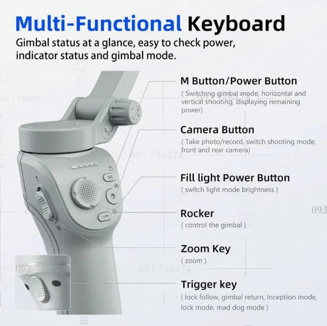 TOKQI M01 Handheld 3-Axis Gimbal 2